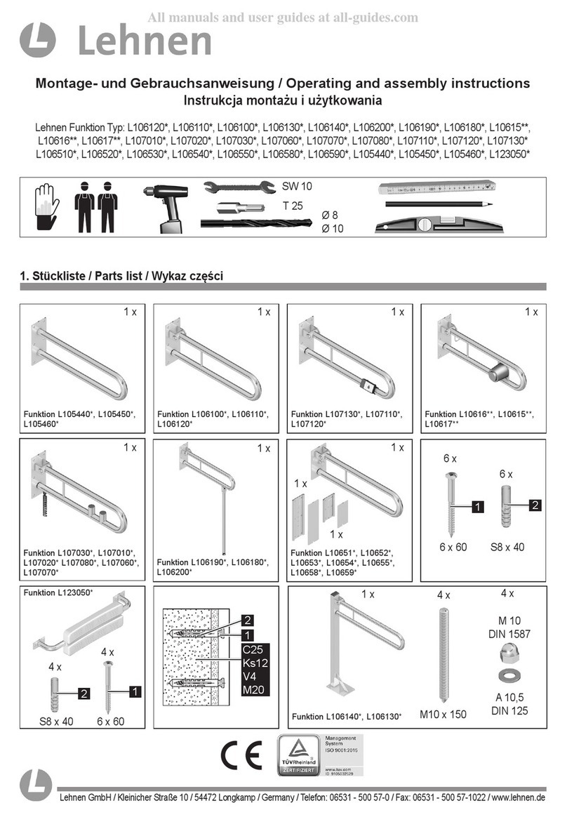 Lehnen L106120 Series Operating and assembly instruction Lehnen L106120 Series Operating and assembly instruction