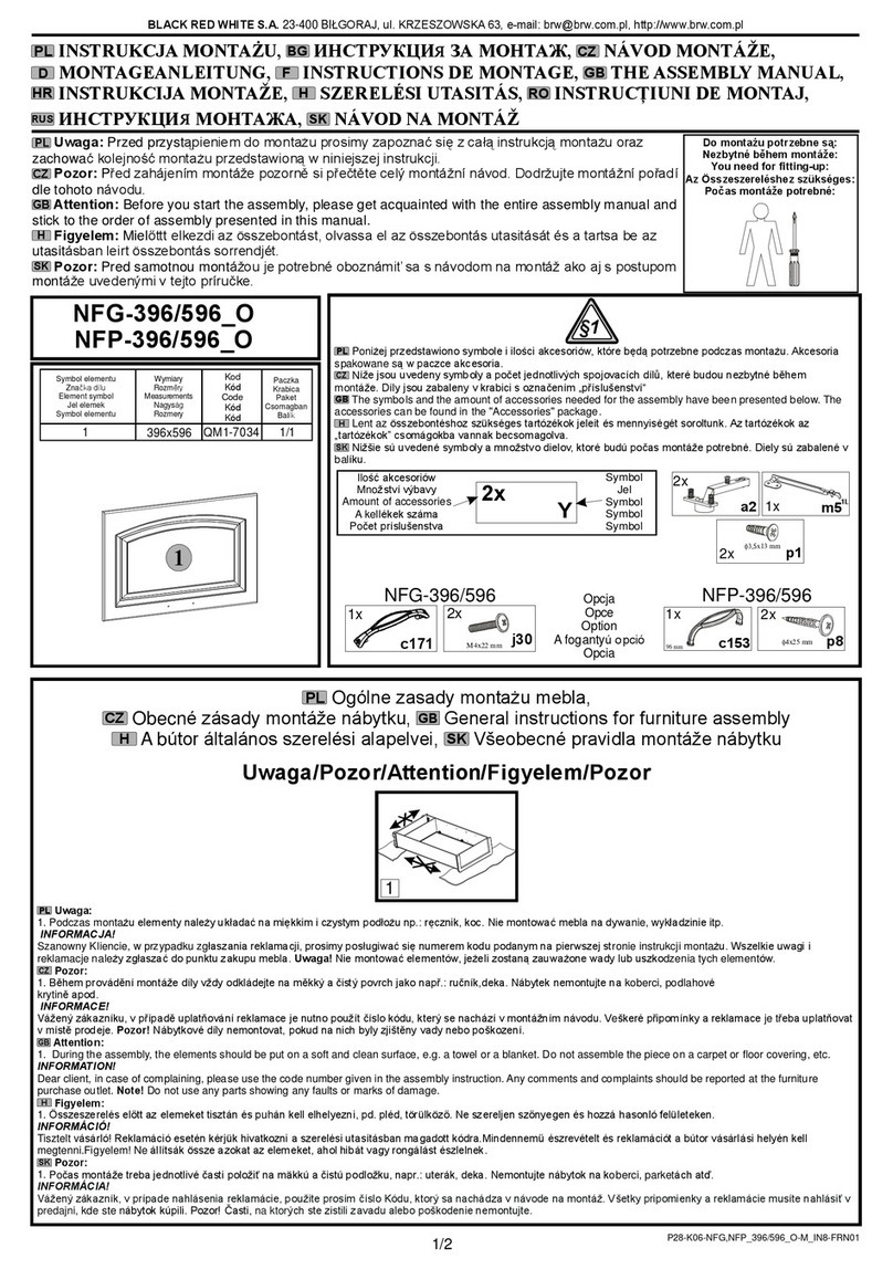 BLACK RED WHITE NFG-396/596 O Assembly manual BLACK RED WHITE NFG-396/596 O Assembly manual
