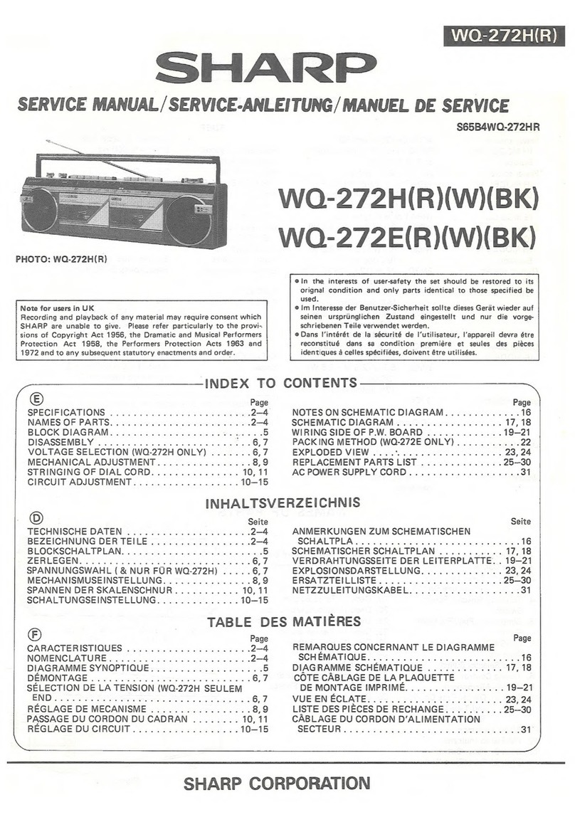 Sharp WOQ-272H(R) Service manual Sharp WOQ-272H(R) Service manual