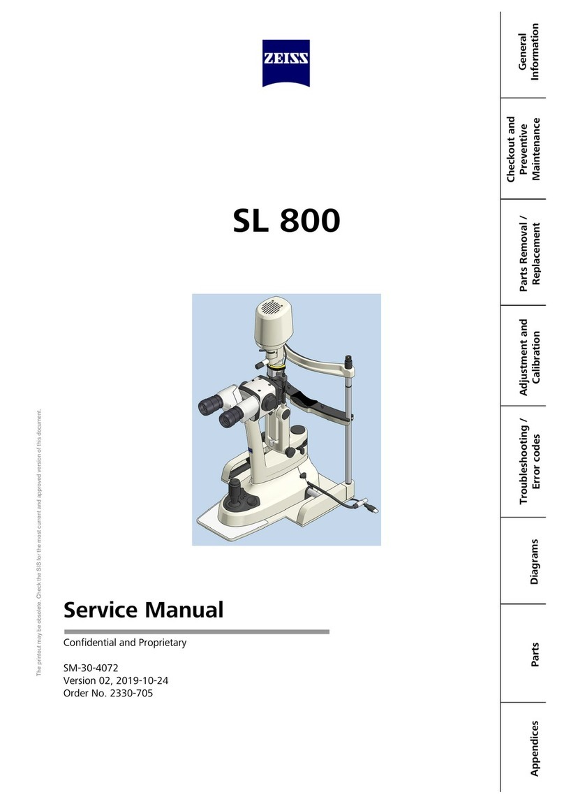 Zeiss SL 800 Service manual