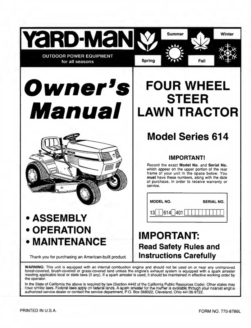 Yard-Man 614 Series User manual