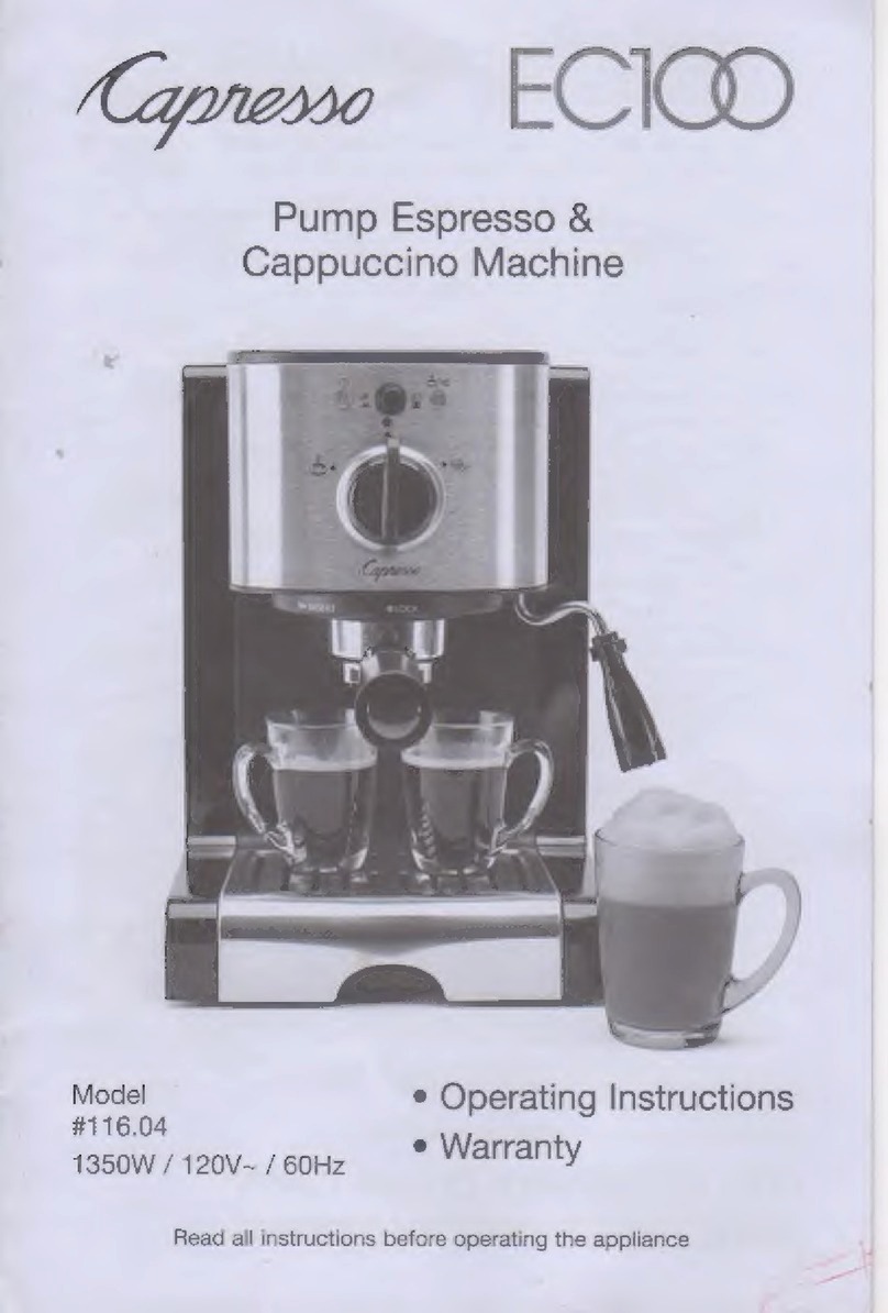 Capresso EC100 Installation guide