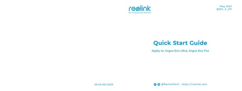 Reolink Argus Eco Ultra User manual Reolink Argus Eco Ultra User manual