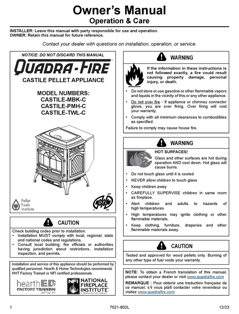 Hearth & Home Quadra-Fire CASTILE-MBK-C User manual