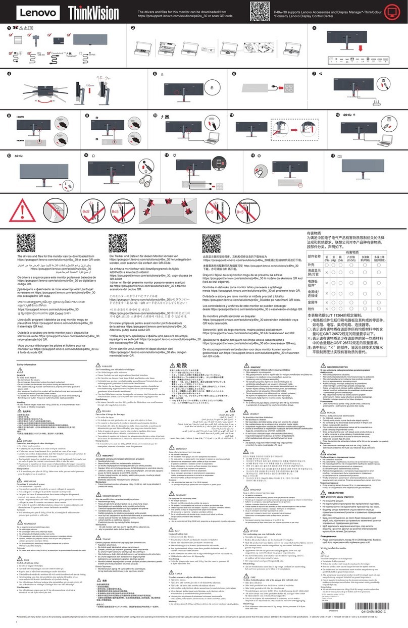 Lenovo ThinkVision P49w-30 User manual Lenovo ThinkVision P49w-30 User manual