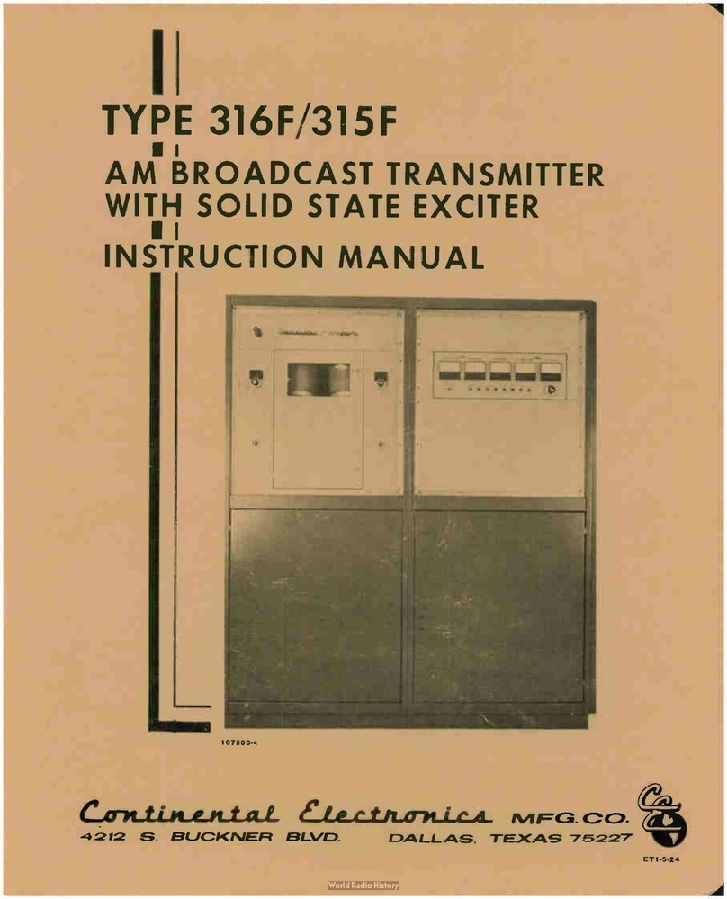 Continental Electronics 316F instruction manual