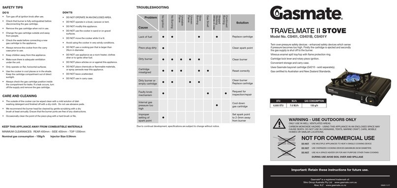Gasmate CS401 manual