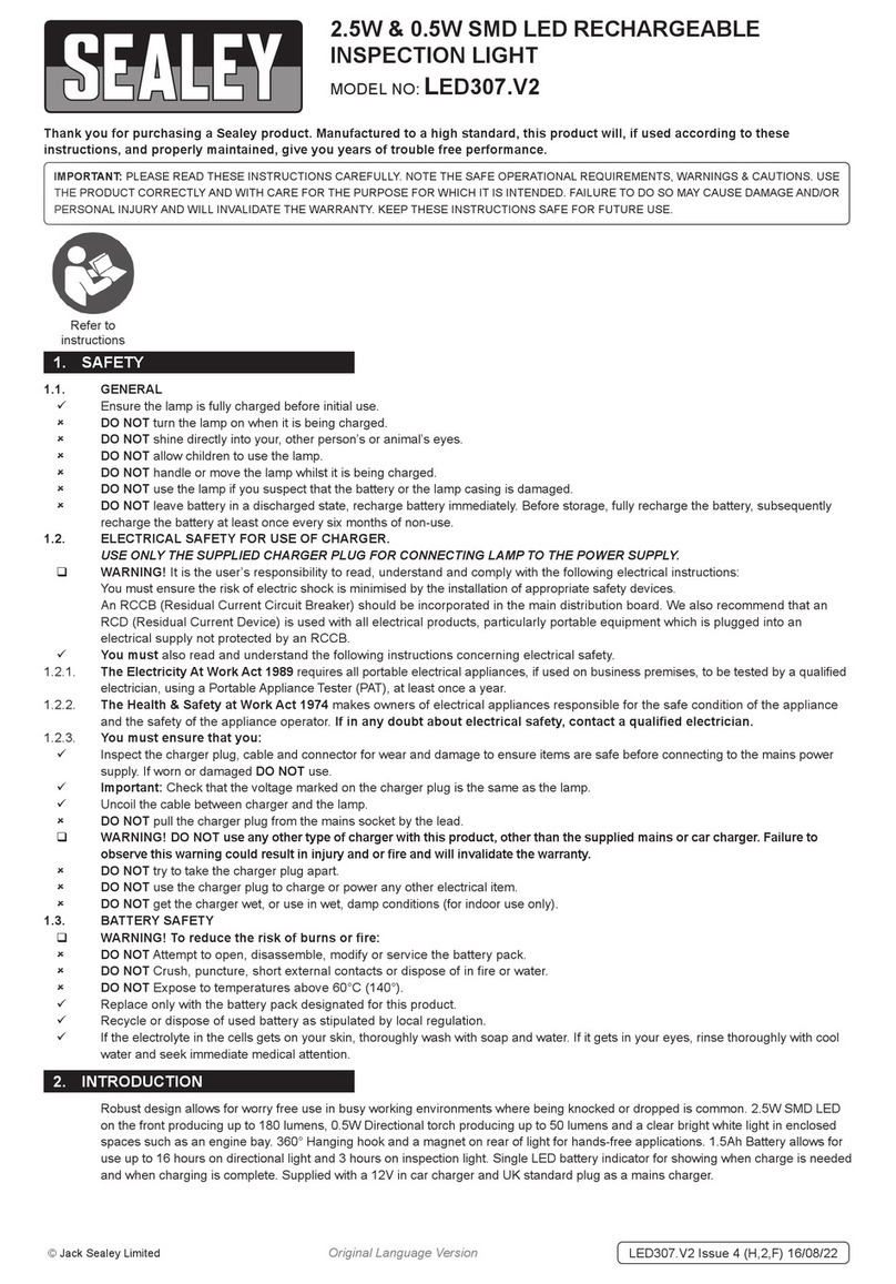 Sealey LED307.V2 User manual