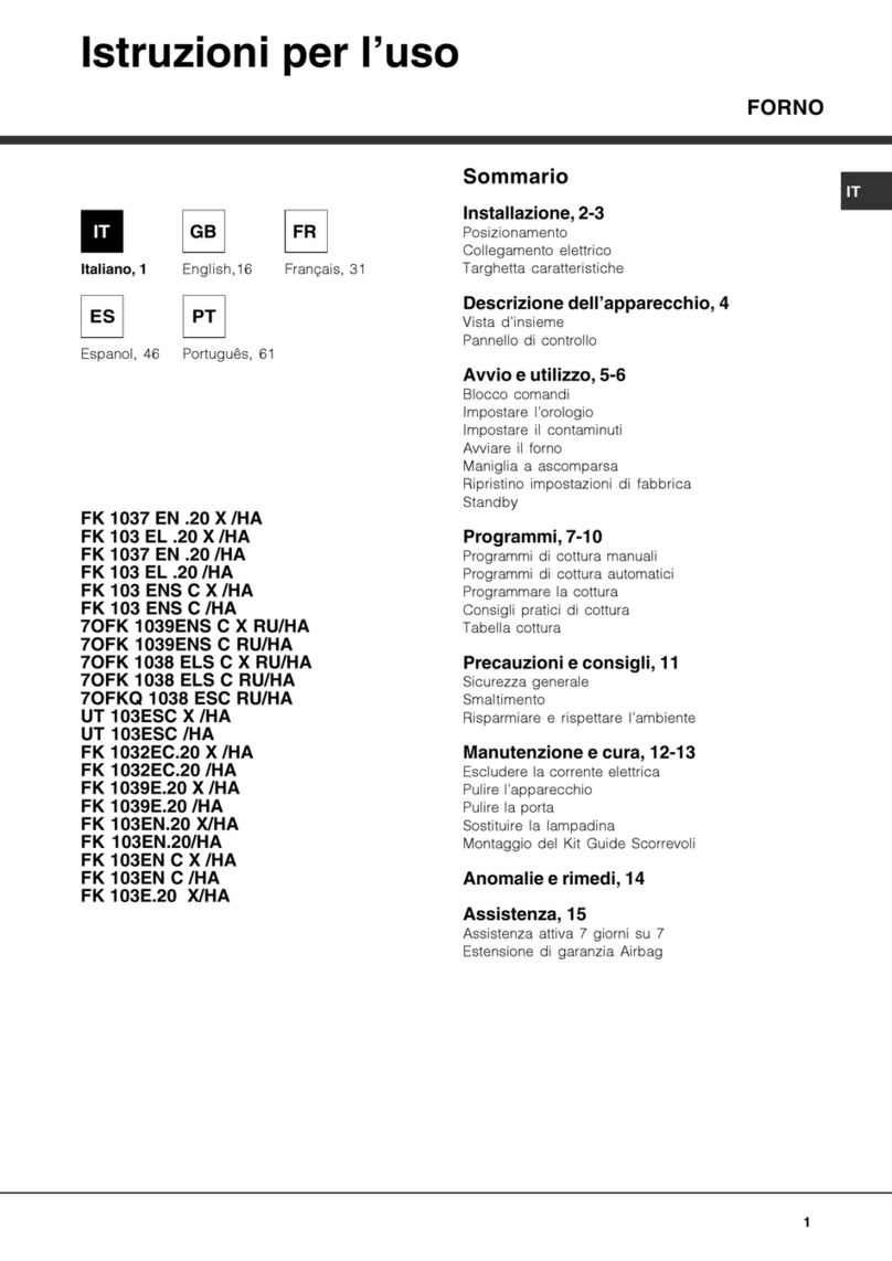Hotpoint FK 1037 EN .20 X /HA User manual