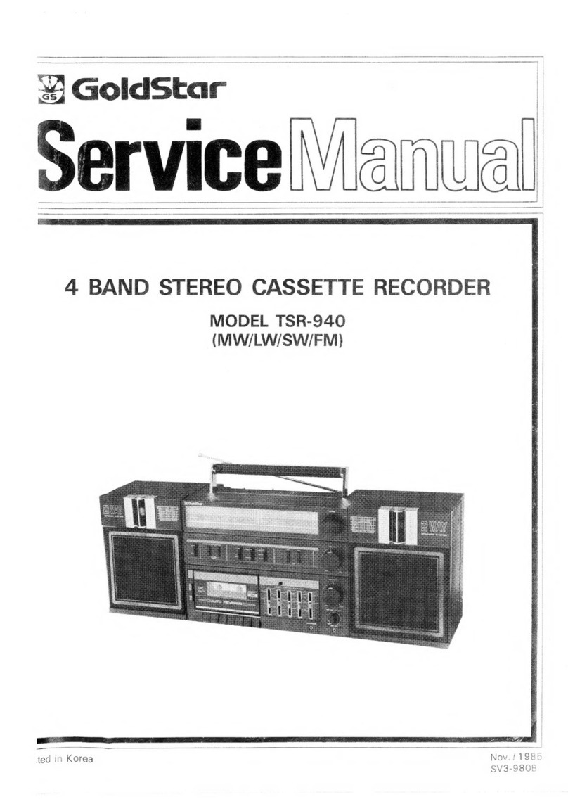 LG GoldStar TSR-940 User manual