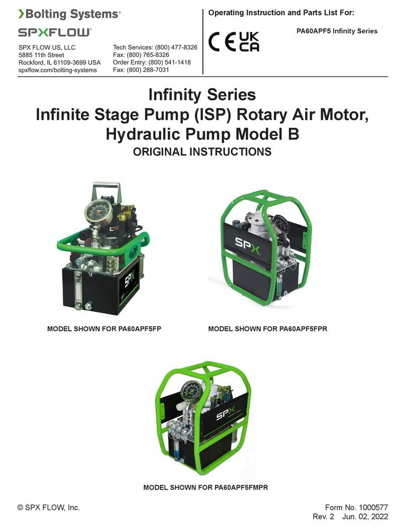SPX FLOW Infinity Series operating instructions