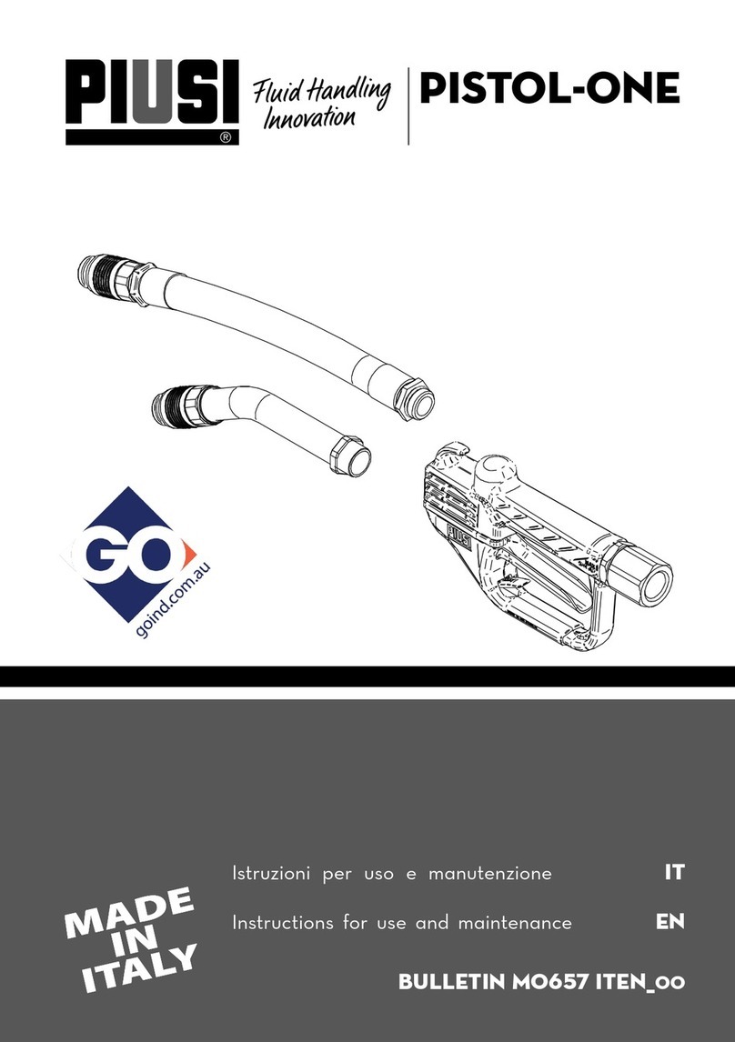 Piusi PISTOL-ONE Instructions for use and maintenance