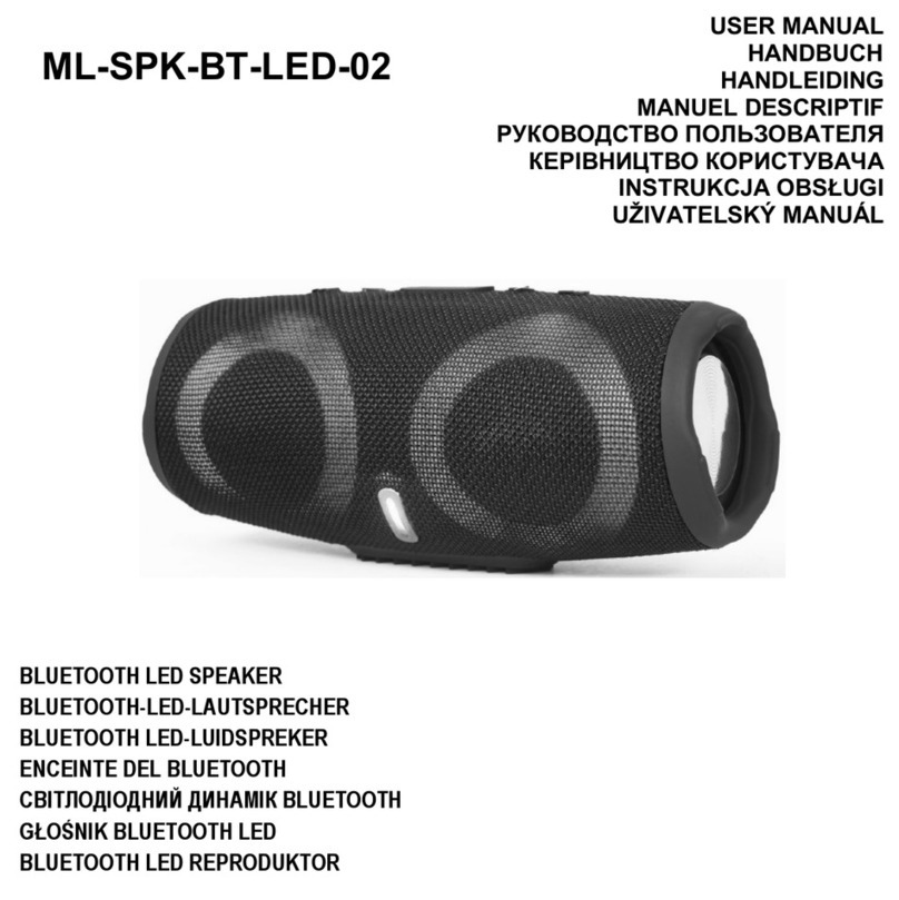 Gembird ML-SPK-BT-LED-02 User manual