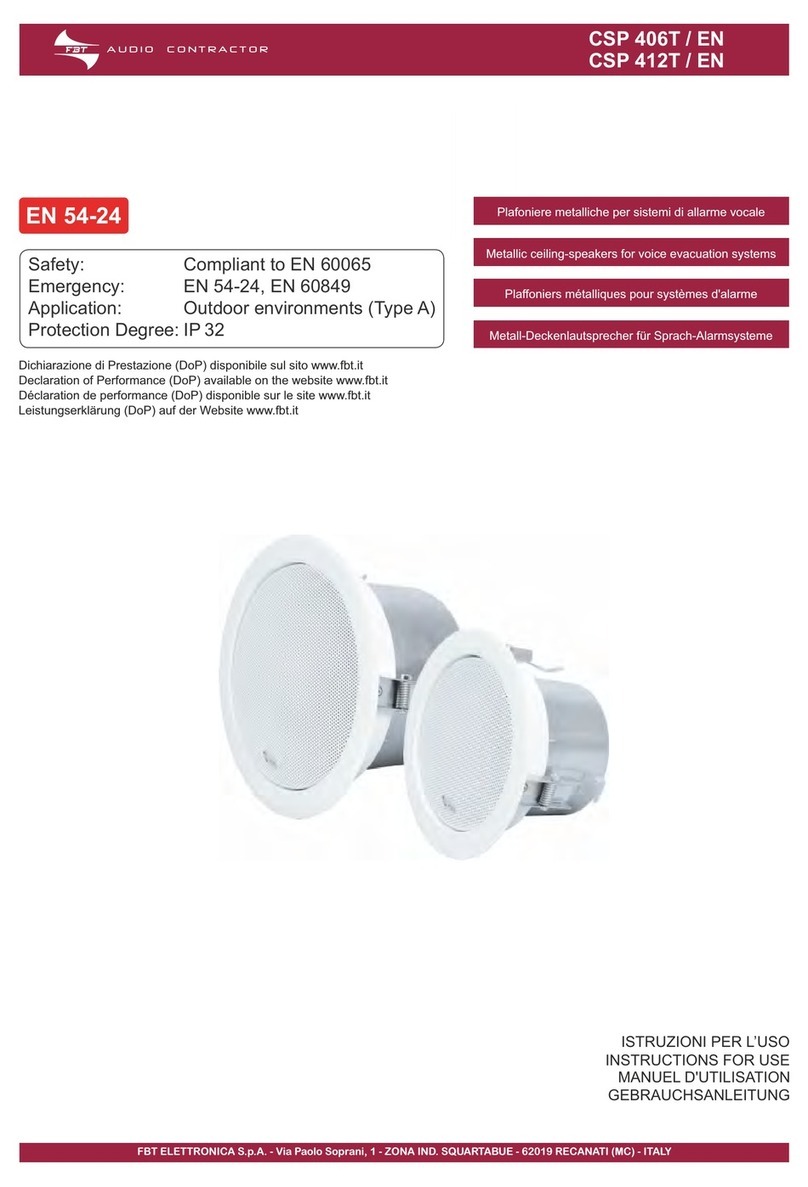 Fbt CSP 406T/EN User manual Fbt CSP 406T/EN User manual