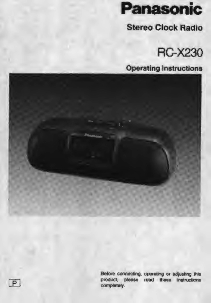 Panasonic RC-X230 User manual Panasonic RC-X230 User manual