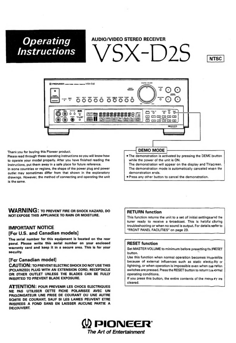 Pioneer VSX-D2S User manual