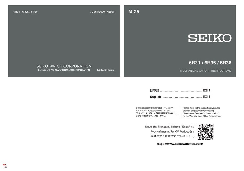 Seiko 6R31 instructions