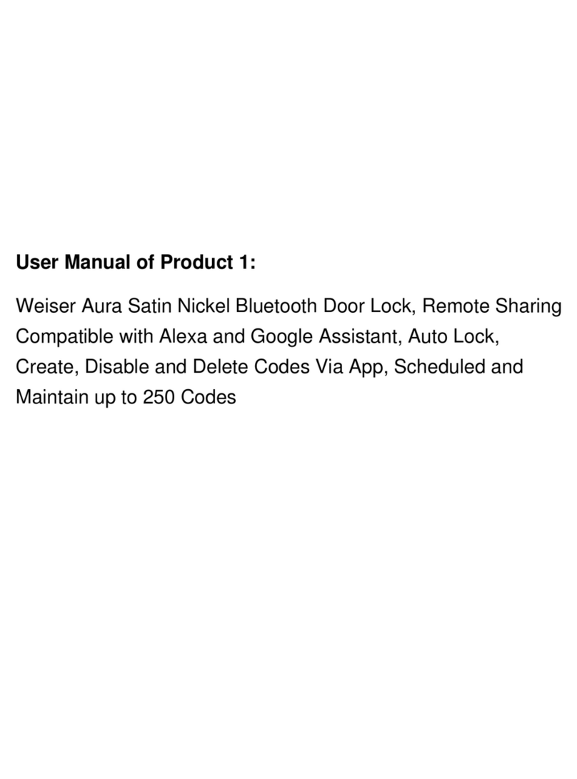 Weiser Aura User manual Weiser Aura User manual