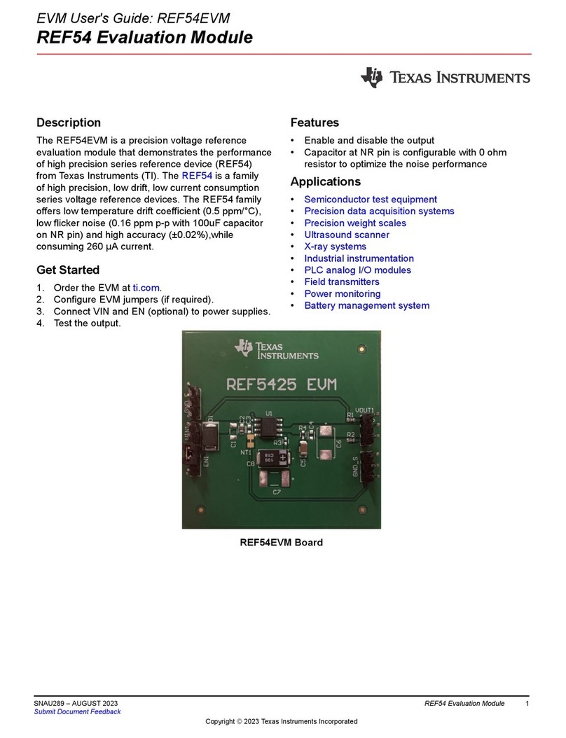 Texas Instruments REF54EVM User manual