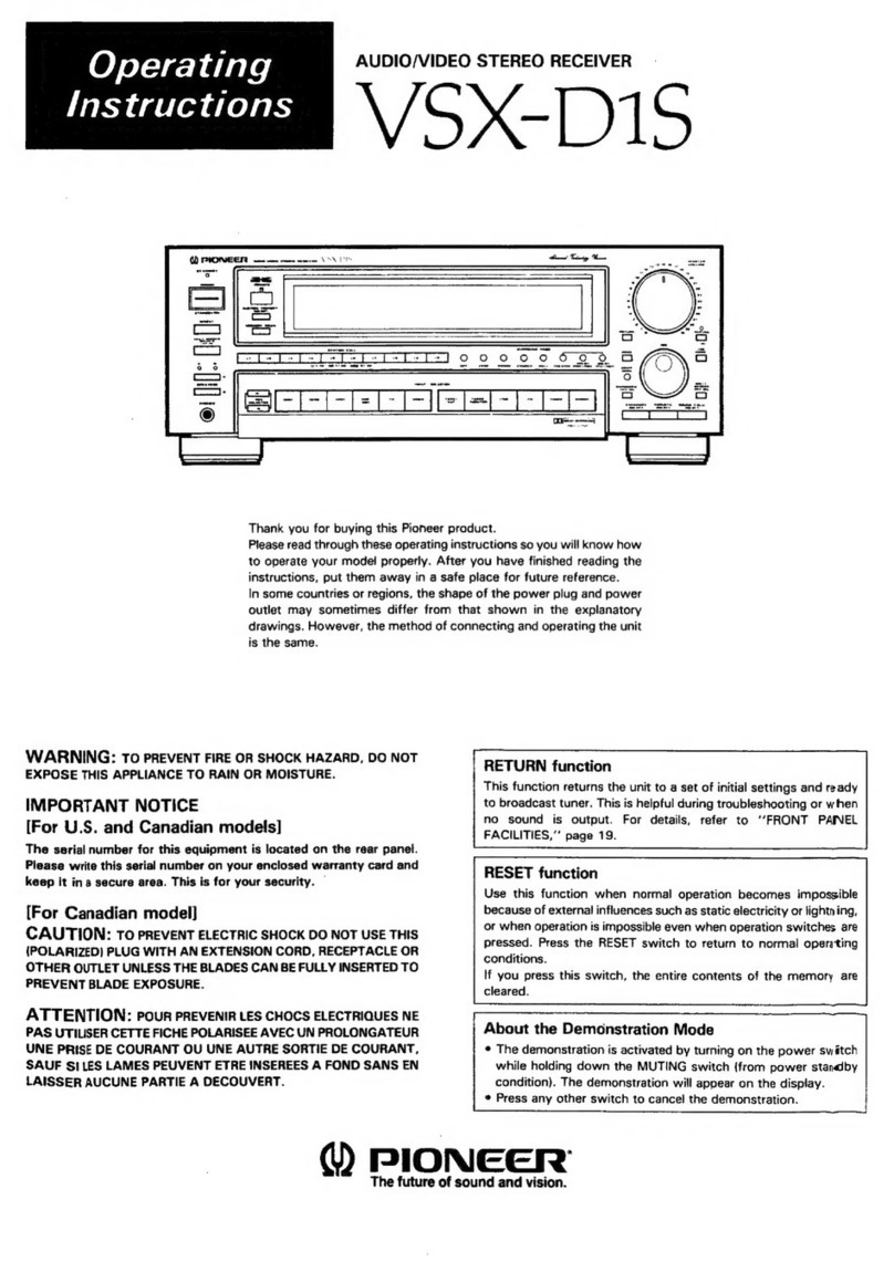 Pioneer VSX-D1S User manual