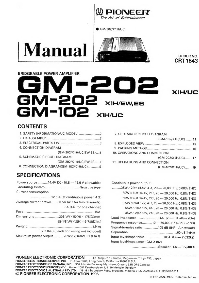 Pioneer GM-202 manual Pioneer GM-202 manual