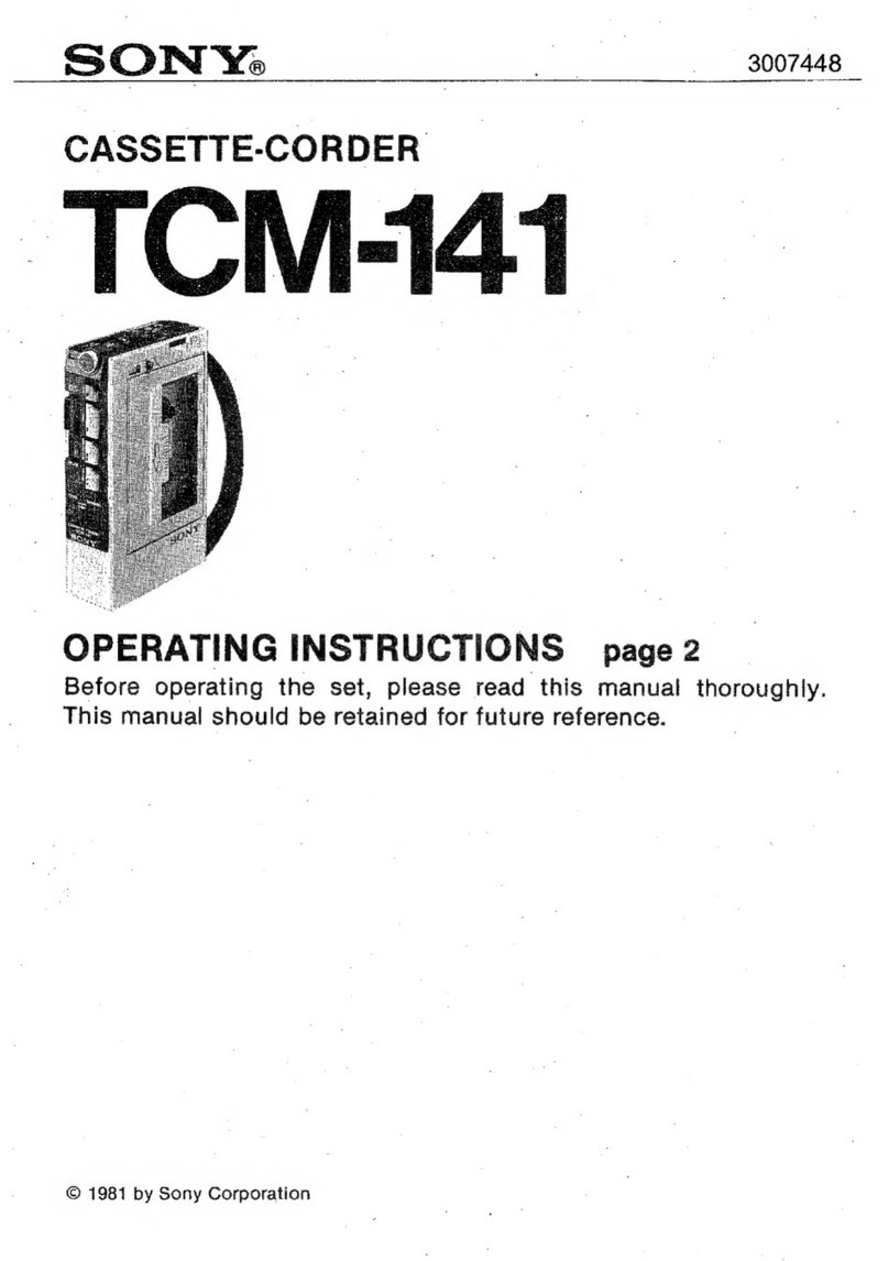 Sony TCM-141 User manual