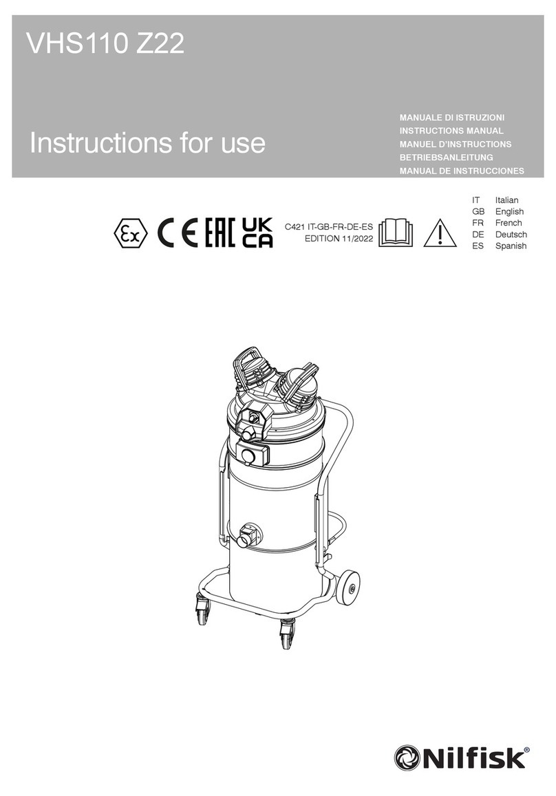 Nilfisk-Advance VHS110 Z22 V230 User manual