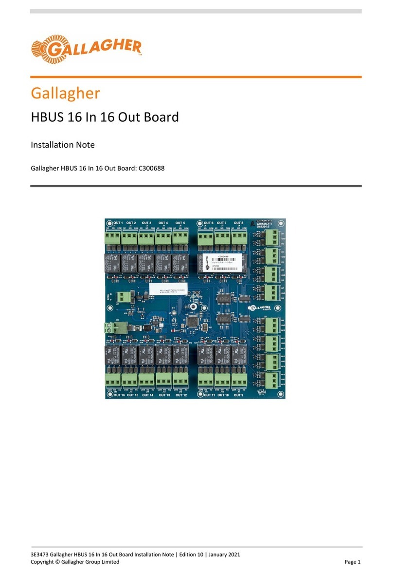 Gallagher HBUS 16 In 16 Out Board installation guide