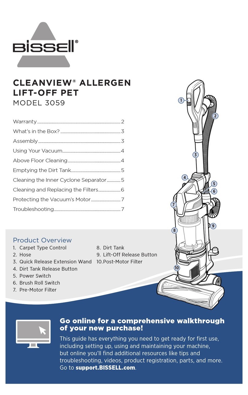 Bissell CLEANVIEW ALLERGEN LIFT-OFF PET manual