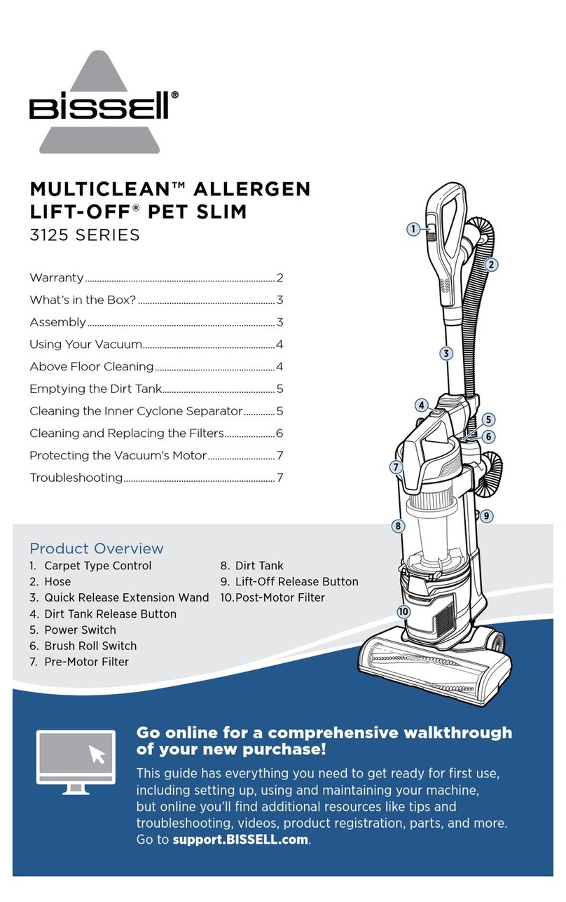 Bissell MULTICLEAN ALLERGEN LIFT-OFF PET SLIM manual