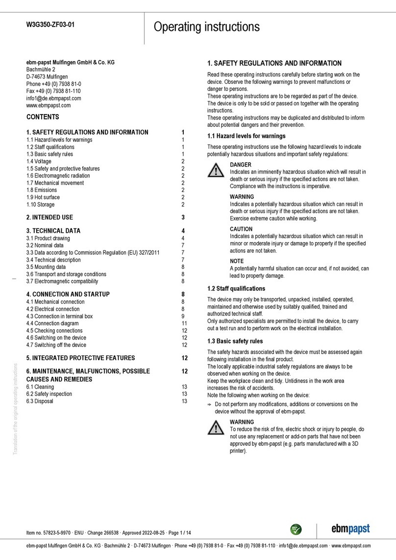 Ebmpapst W3G350-ZF03-01 User manual
