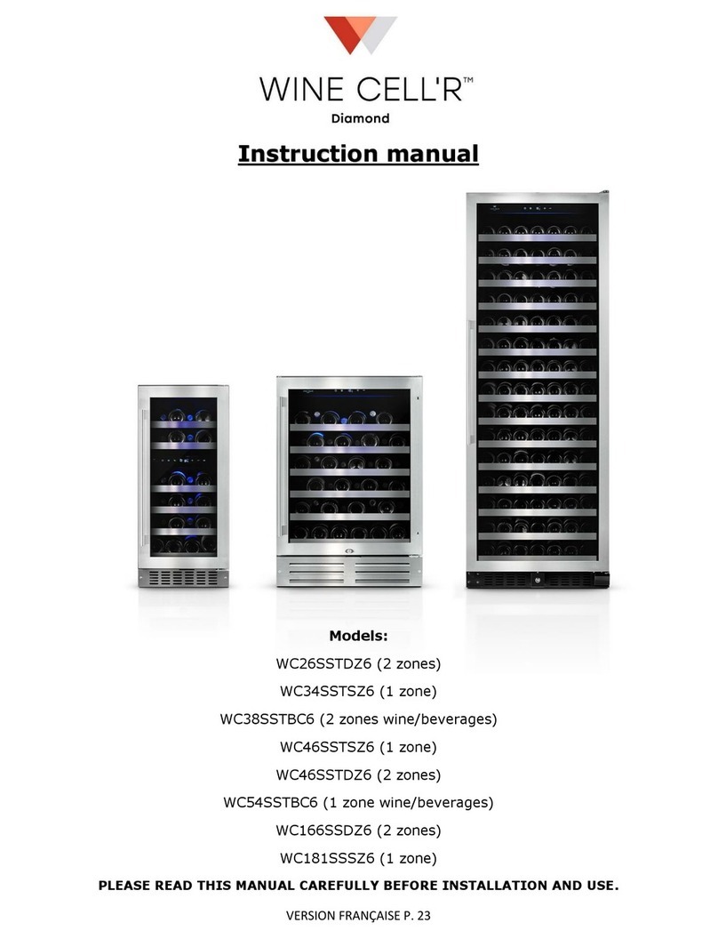 Wine cellr Diamond WC26SSTDZ6 User manual