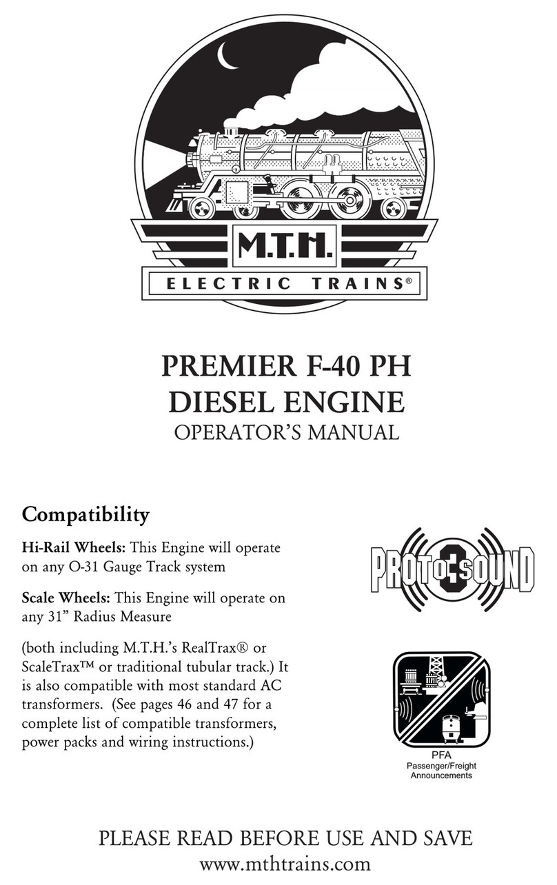MTHTrains Premier F40PH Diesel Engine User manual