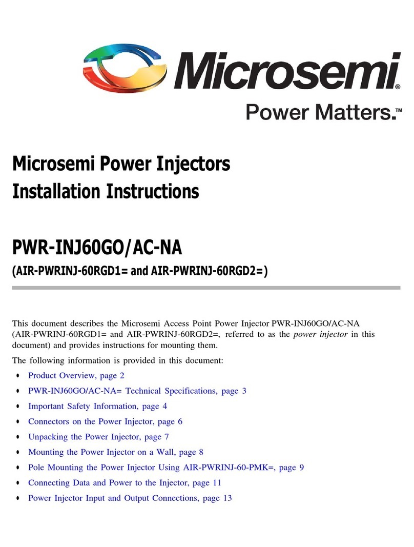 Microsemi PWR-INJ60GO/AC-NA installation instructions
