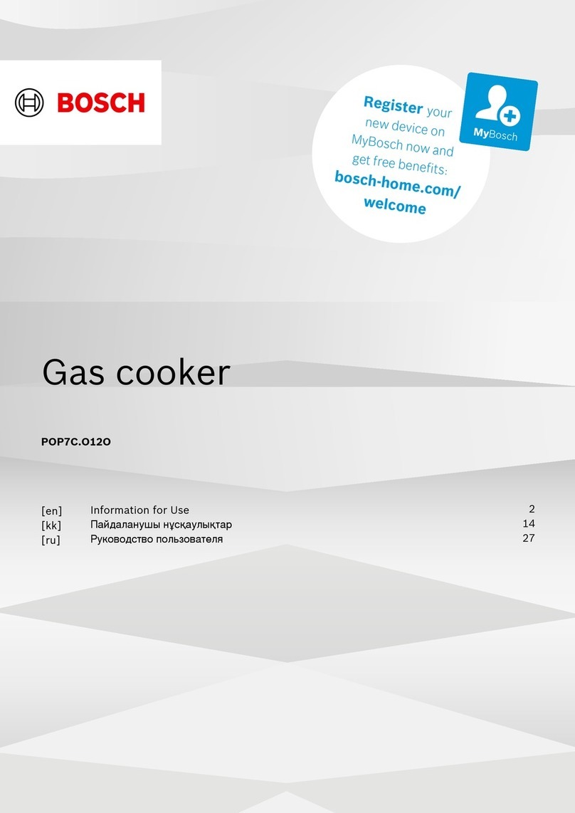 Bosch POP7C.O12O INFORMATION FOR USE