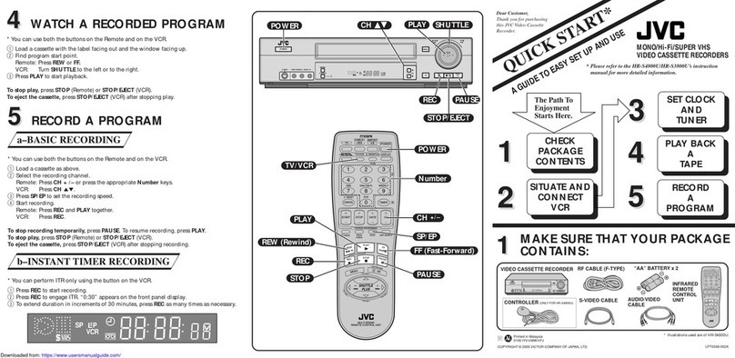 JVC HR-S4800U quick start
