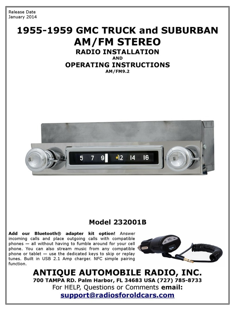 Antique Automobile Radio 232001B operating instructions