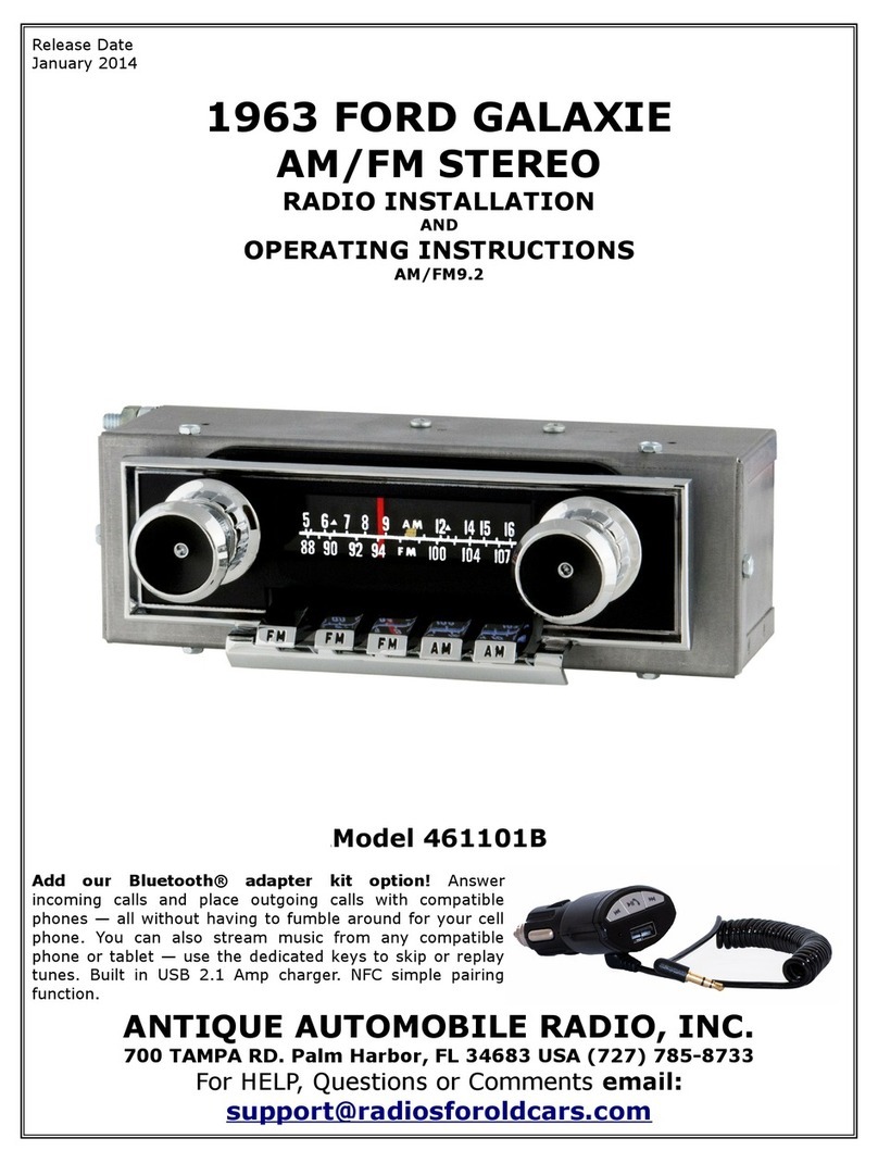 Antique Automobile Radio 461101B User manual