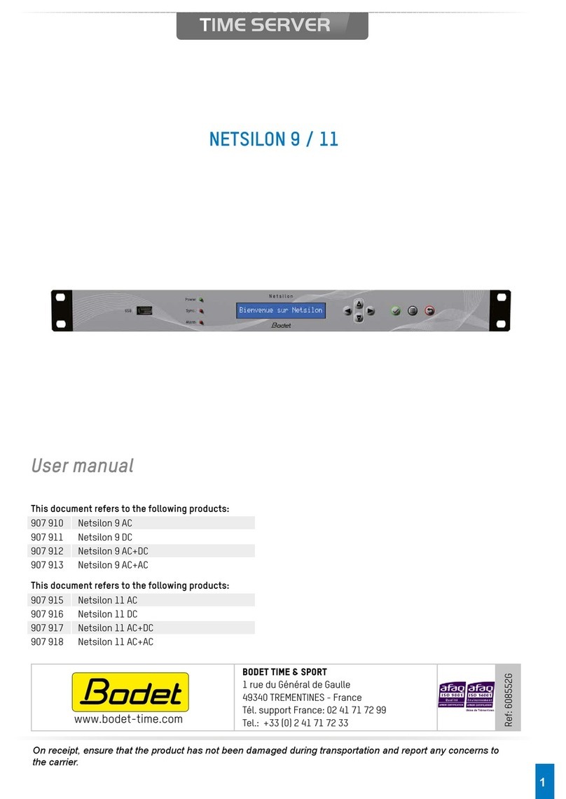 Bodet Time Time Server Netsilon 9 user manual