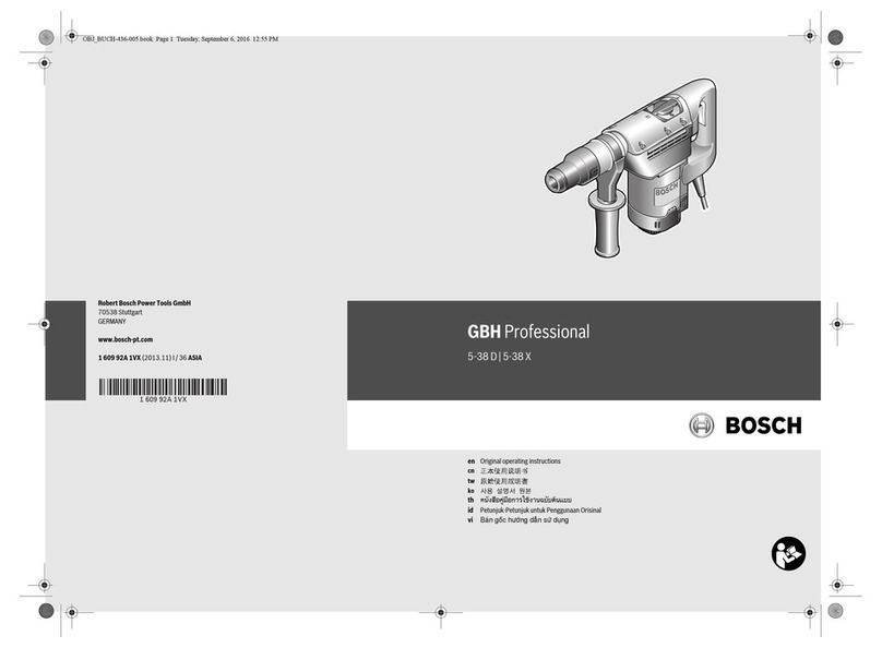 Bosch GBH 5-38 X Professional Original operating instructions