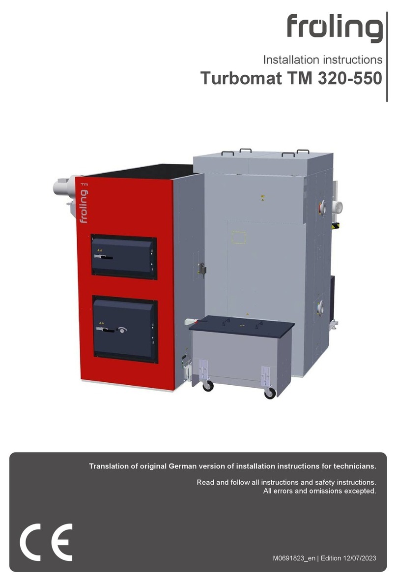 Fröling TM 320 installation instructions
