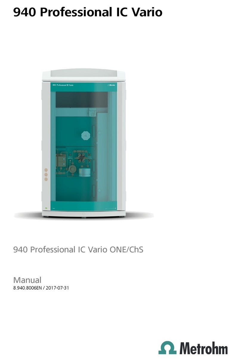 Metrohm 940 Professional IC Vario ONE/ChS User manual