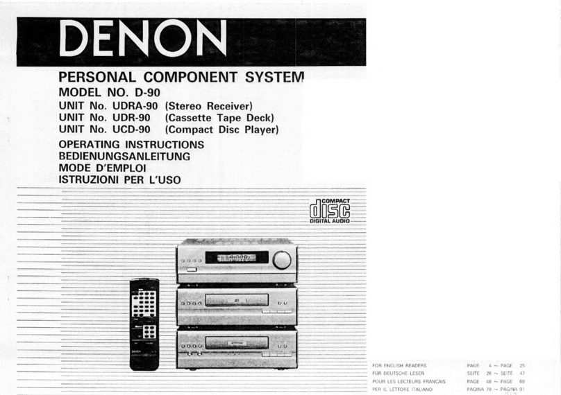 Denon D-90 User manual