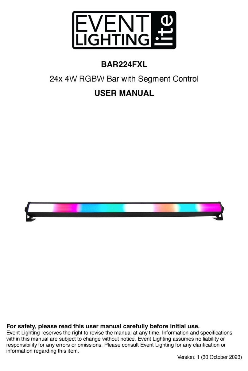Event Lighting lite BAR224FXL user manual