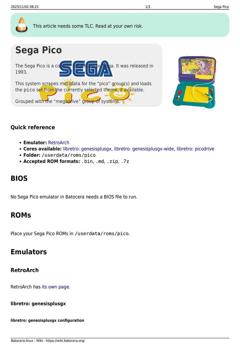 Sega Pico User manual Sega Pico User manual