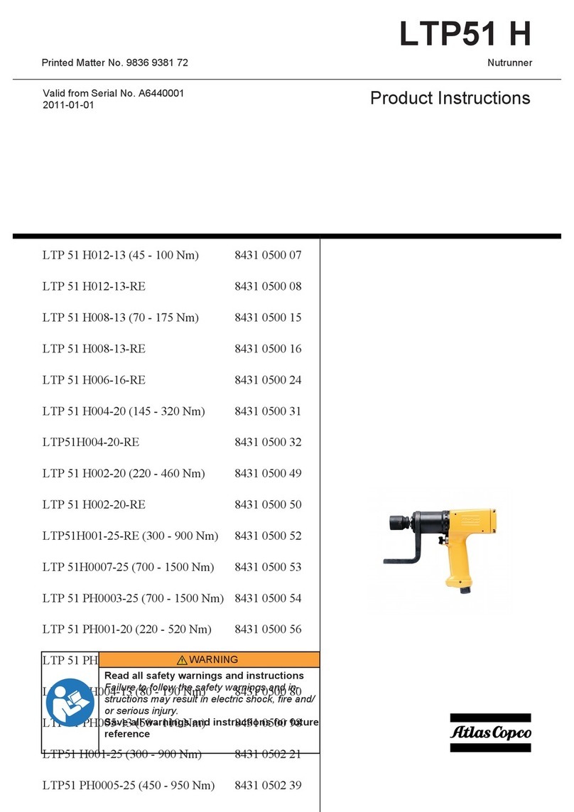 Atlas Copco LTP51 H Series Product instructions