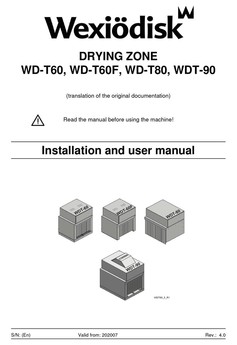 Wexiodisk WD-T60 Installation and user manual