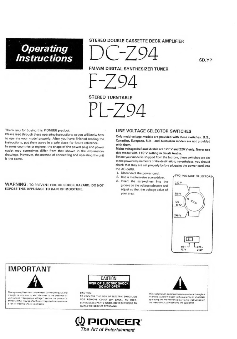 Pioneer DC-Z94 User manual