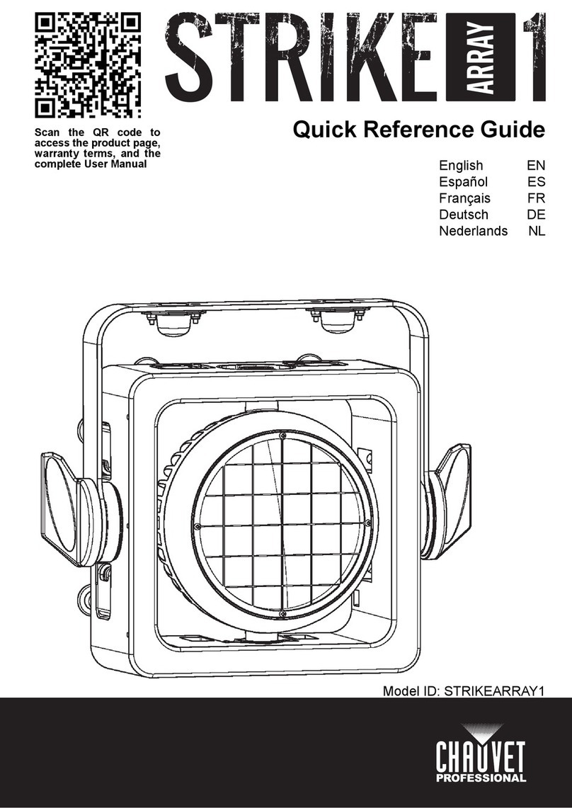 Chauvet Professional STRIKE ARRAY 1 Quick reference guide Chauvet Professional STRIKE ARRAY 1 Quick reference guide
