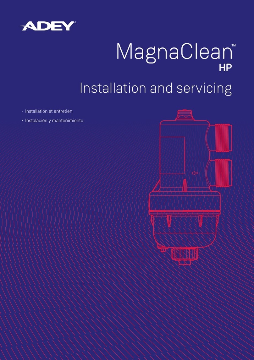 Adey MagnaClean HP Installation and servicing Adey MagnaClean HP Installation and servicing